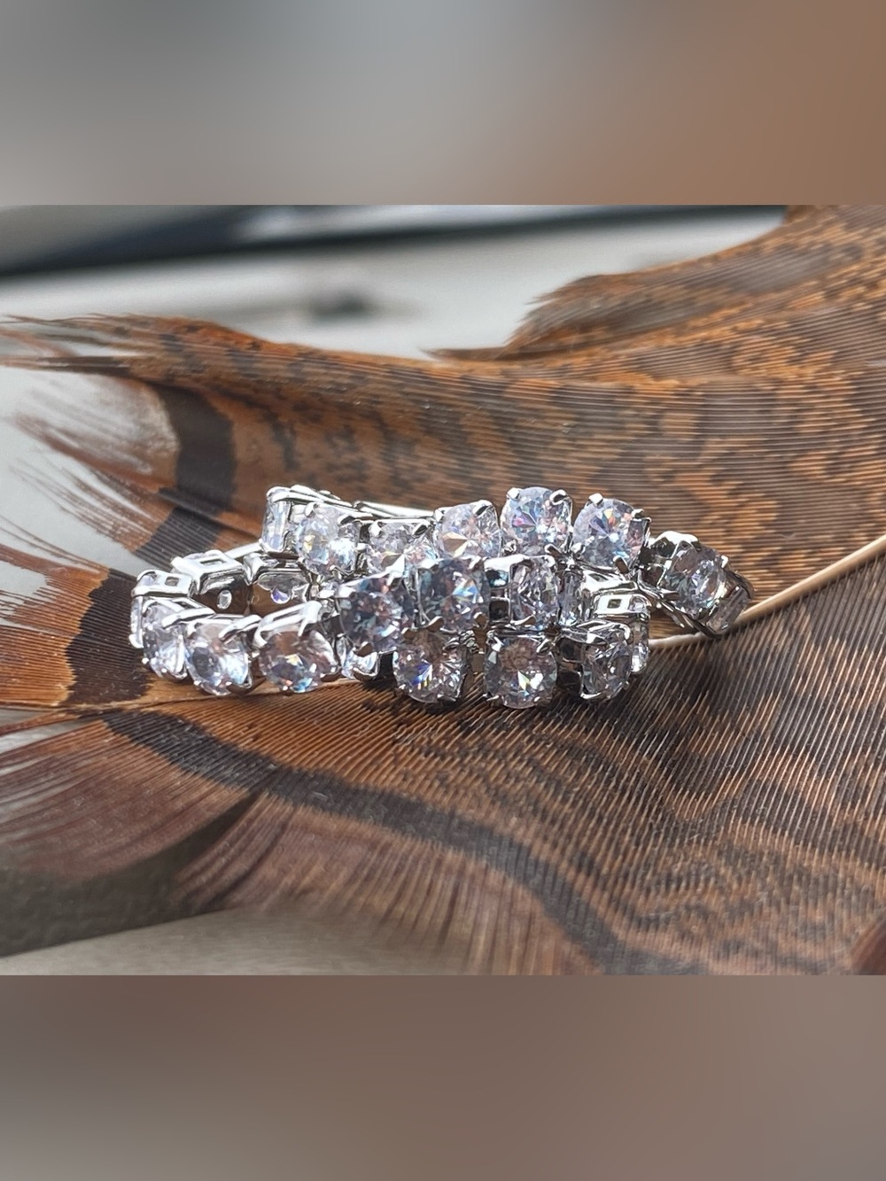 Classic Silver-Tone Crystal CZ Tennis Bracelet - Women’s Size 7 - Picture 8 of 9